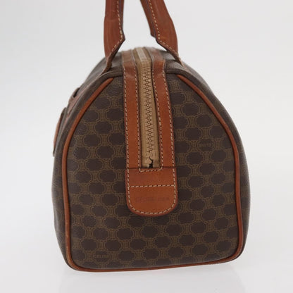 Celine Macadam Handbag Macadam with leather, BROWN, CANVAS, Handbag