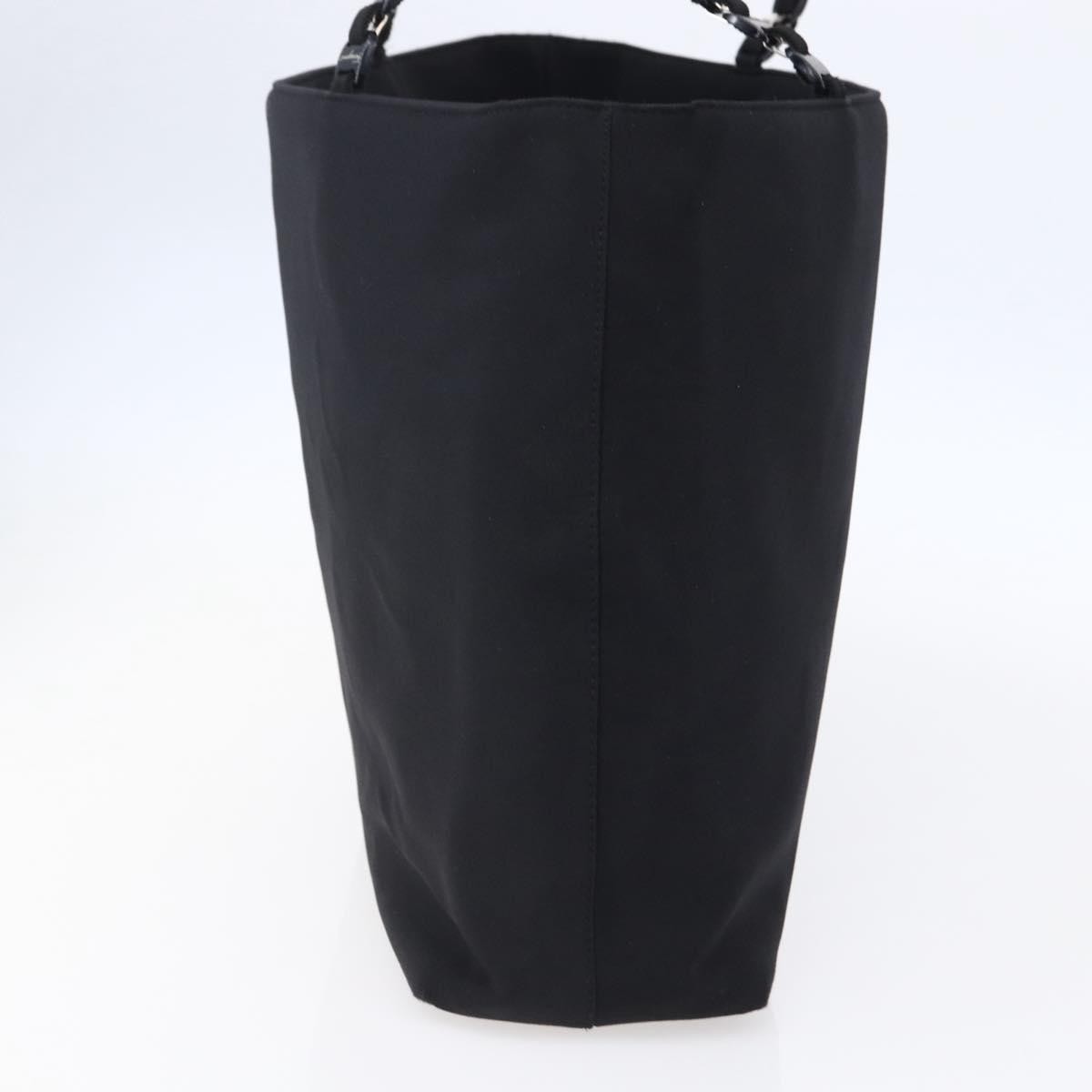 Salvatore Ferragamo Vintage Shoulder Bag Canvas, BLACK, CANVAS, Shoulder bag