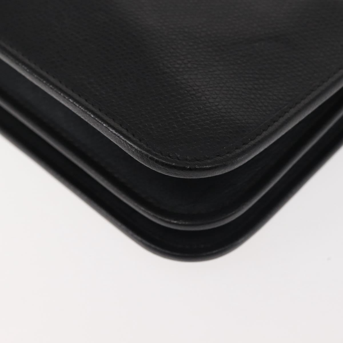 Christian Dior Vintage Full Flap Bag Leather, BLACK, LEATHER, Shoulder bag