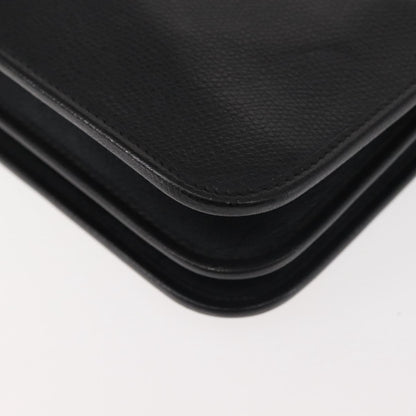 Christian Dior Vintage Full Flap Bag Leather, BLACK, LEATHER, Shoulder bag