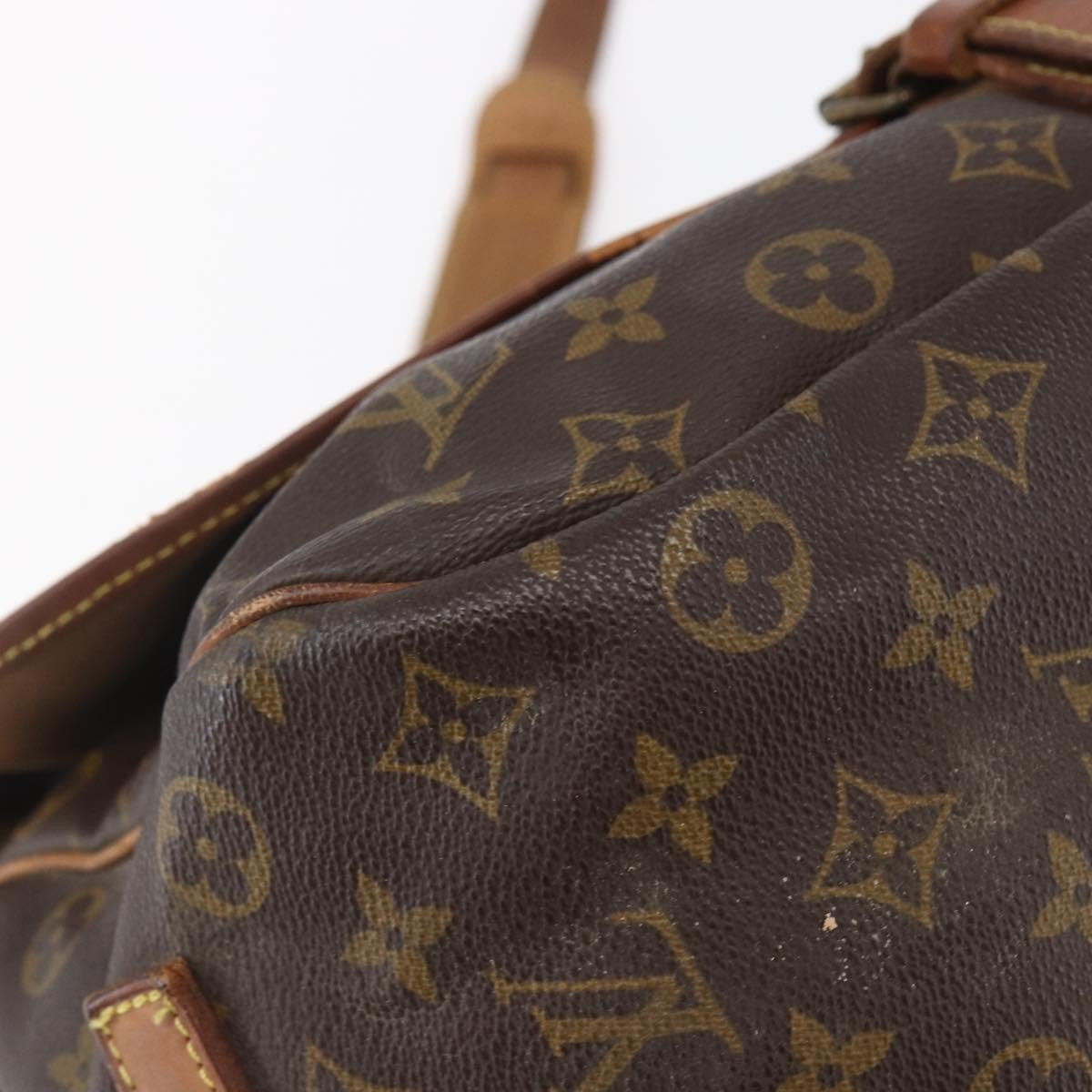 Louis Vuitton Saumur Handbag Monogram Canvas, BROWN, CANVAS, Shoulder bag