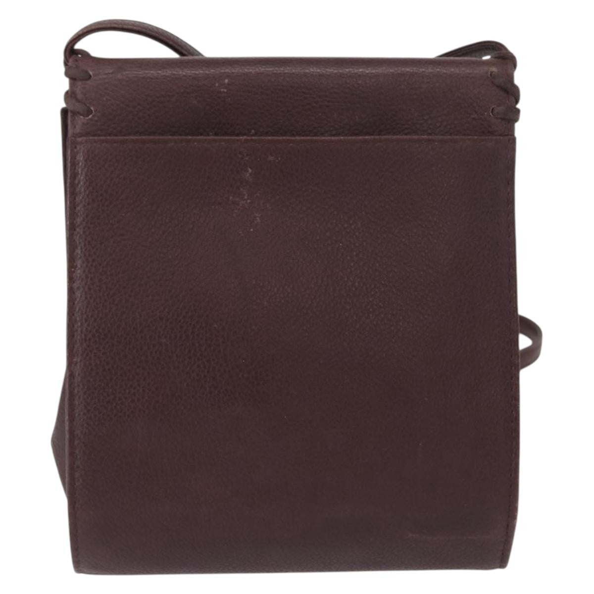 Saint Laurent Vintage Shoulder Bag Leather, PURPLE, LEATHER, Shoulder bag