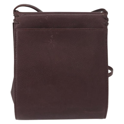 Saint Laurent Vintage Shoulder Bag Leather, PURPLE, LEATHER, Shoulder bag