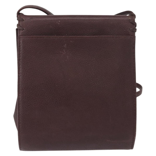 Saint Laurent Vintage Shoulder Bag Leather, PURPLE, LEATHER, Shoulder bag