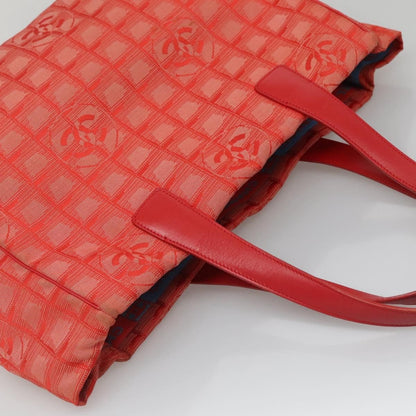 Chanel Travel Line Tote Nylon, RED, NYLON, Tote bag