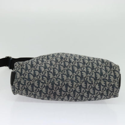 Christian Dior Vintage Zip Shoulder Bag Diorissimo Canvas, NAVY, CANVAS, Shoulder bag