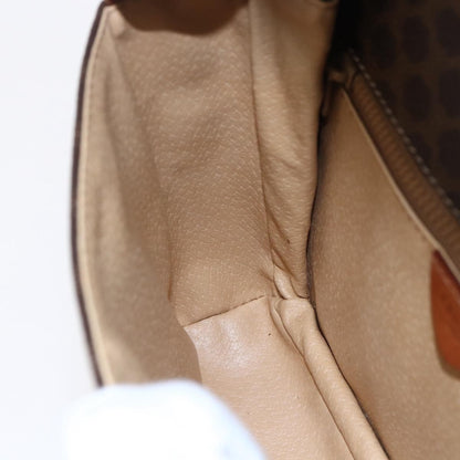 Celine Vintage Macadam Shoulder Bag Canvas and Leather, BROWN, CANVAS, Shoulder bag