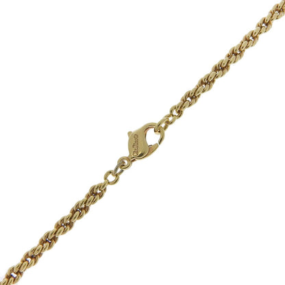 Christian Dior VIntage Circle Pendant Necklace Metal with Crystals, GOLD, GOLD_PLATED, Necklace