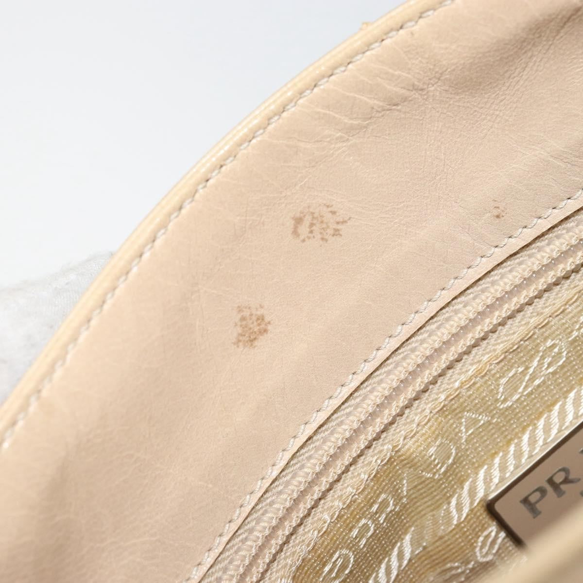 Prada Vintage Shoulder Bag Leather, BEIGE, LEATHER, Shoulder bag