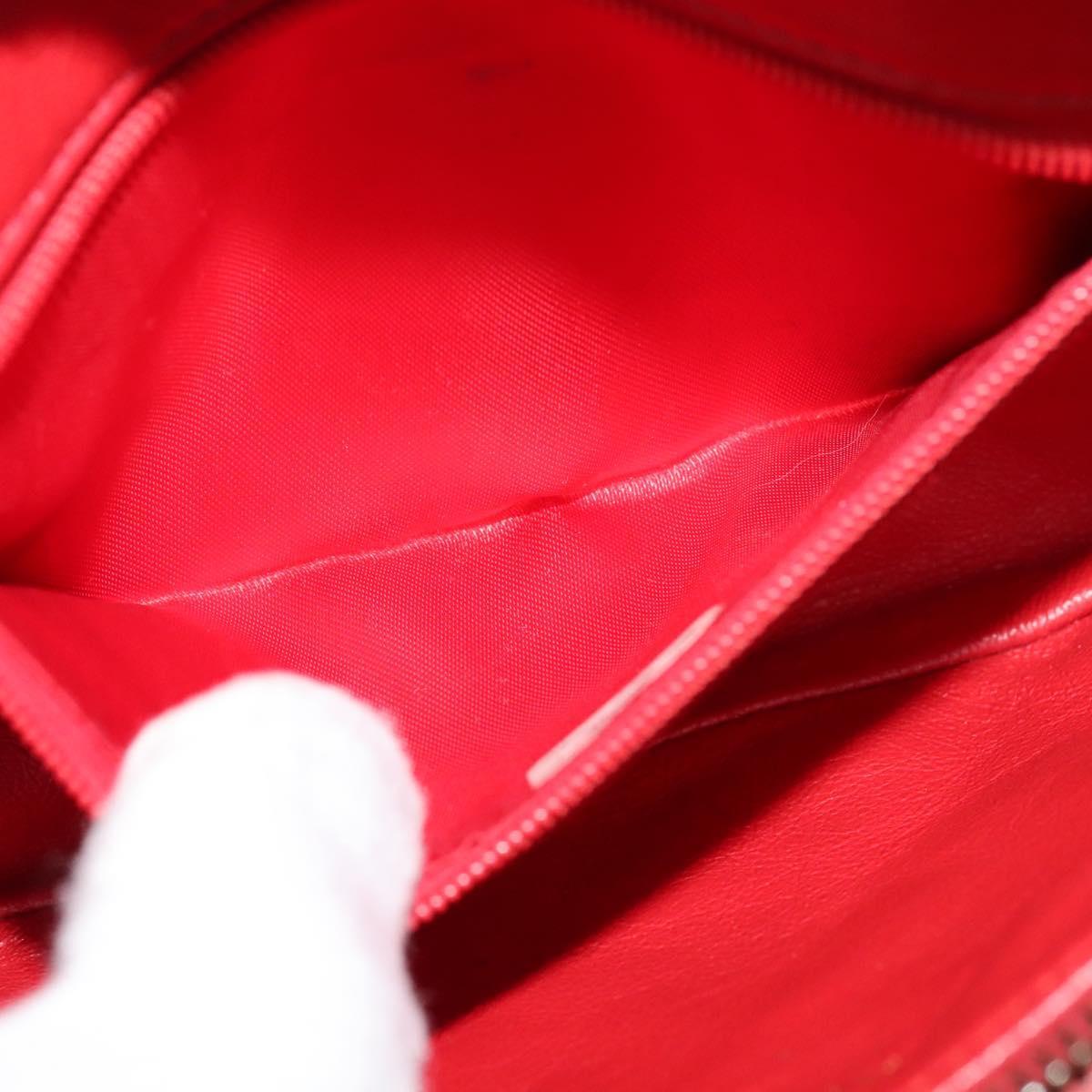 Chanel Vintage Zip Belt Bag Quilted Lambskin, RED, LEATHER, Clutche & pouche