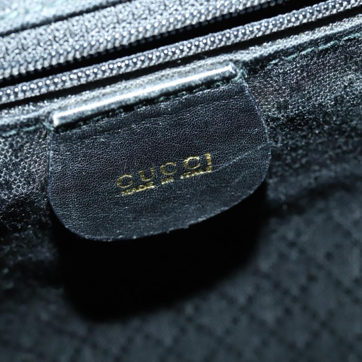 Gucci Vintage Bamboo Backpack Leather, BLACK, LEATHER, Backpack