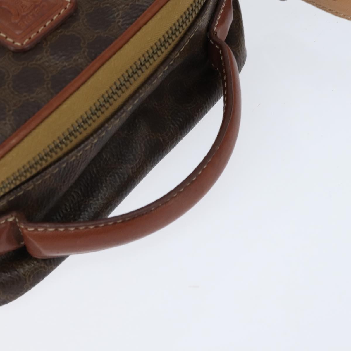 Celine Vintage Macadam Shoulder Bag Canvas, BROWN, CANVAS, Shoulder bag