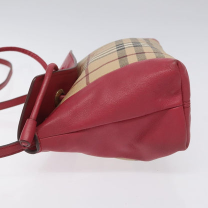 Burberry Flap Shoulder Bag Nova Check Coated Canvas, PINK, CANVAS, Shoulder bag