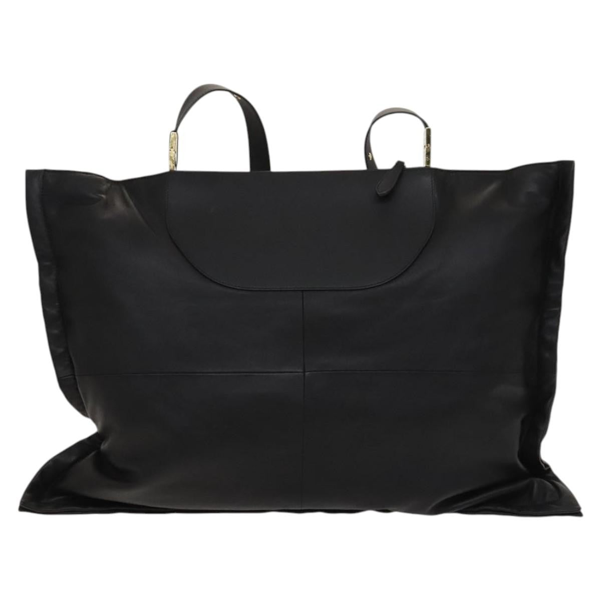 Burberry Vintage Shoulder Bag Leather, BLACK, LEATHER, Shoulder bag