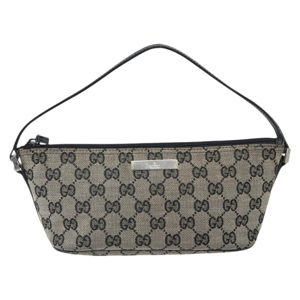 Gucci Vintage Boat Pochette GG Canvas, BLACK, CANVAS, Clutche & pouche