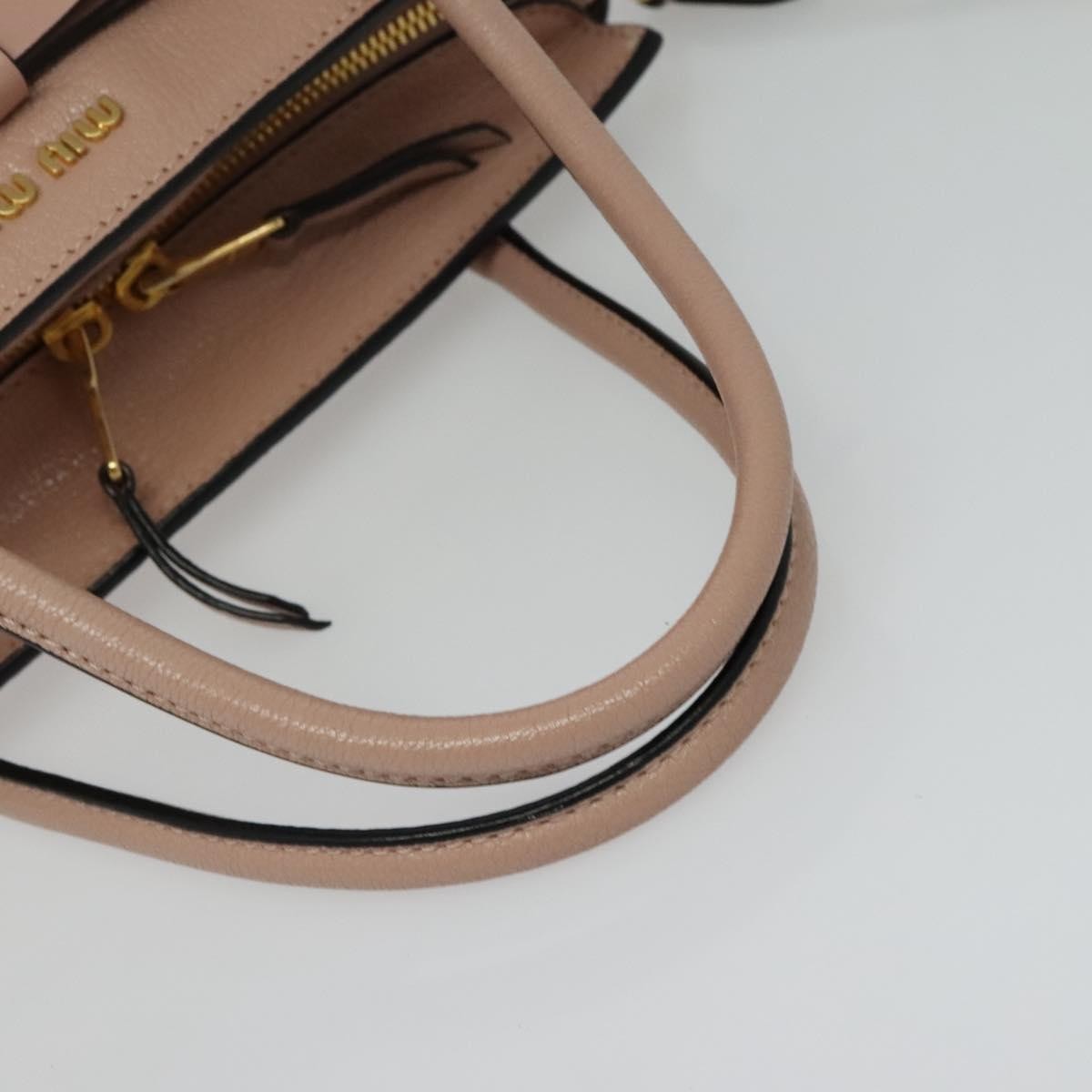 Miu Miu Madras Fiocco Bow Tote Leather, PINK, LEATHER, Tote bag