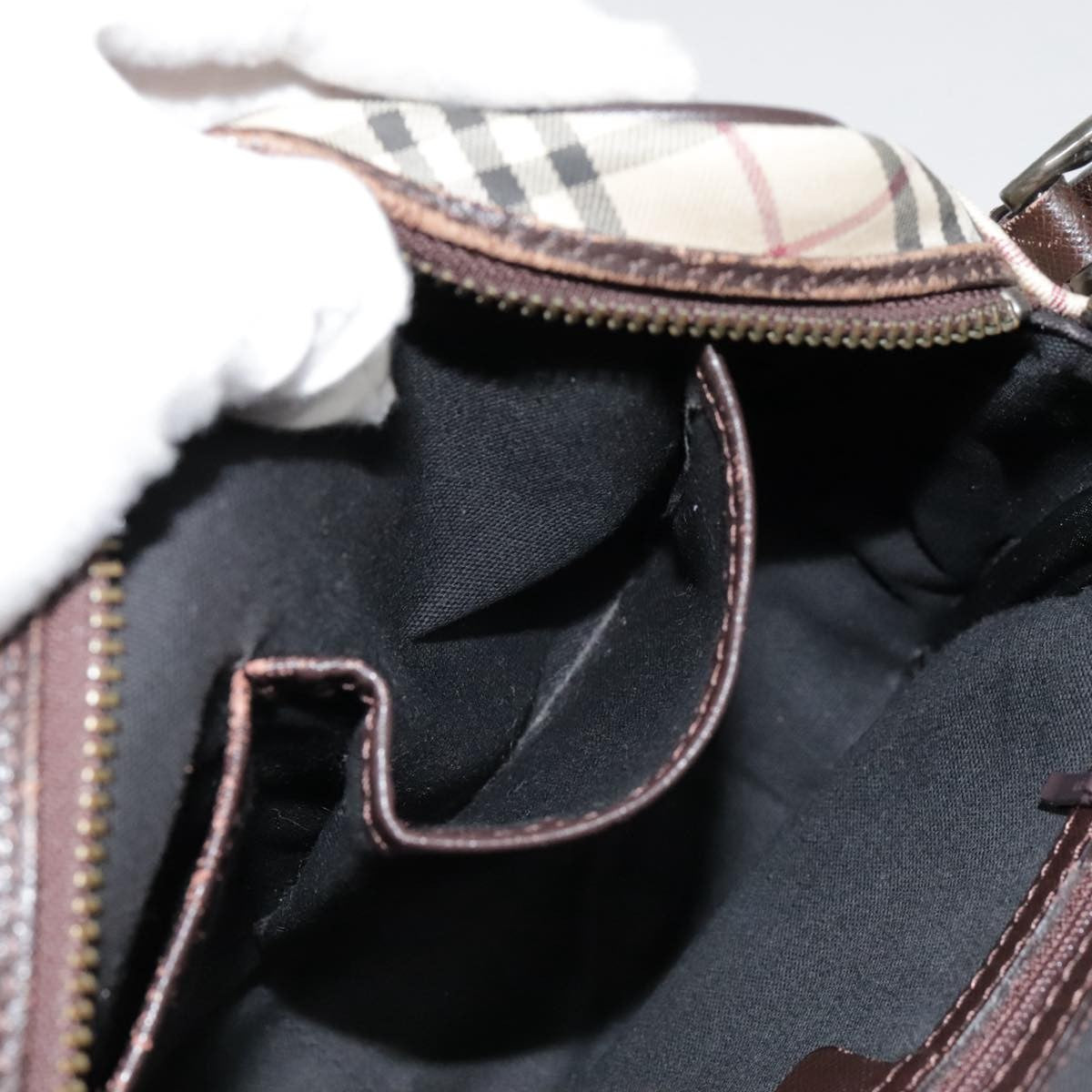 Burberry Camera Crossbody Bag Vintage Check Canvas, BEIGE, CANVAS, Shoulder bag