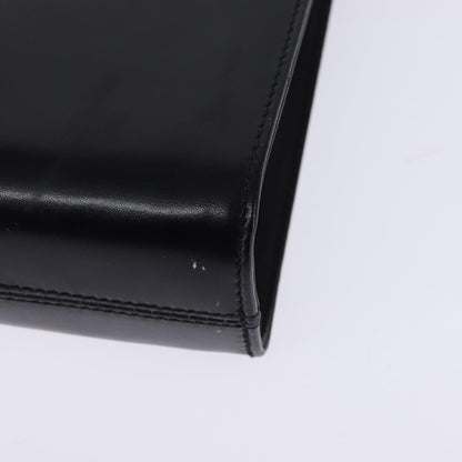 Salvatore Ferragamo Vintage Gancini Chain Shoulder Bag Leather, BLACK, LEATHER, Shoulder bag