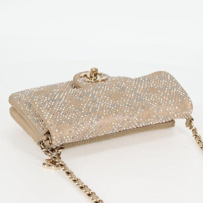 Chanel Mineral Nights Shoulder Bag Strass Embellished Leather, GOLD, LEATHER, Shoulder bag