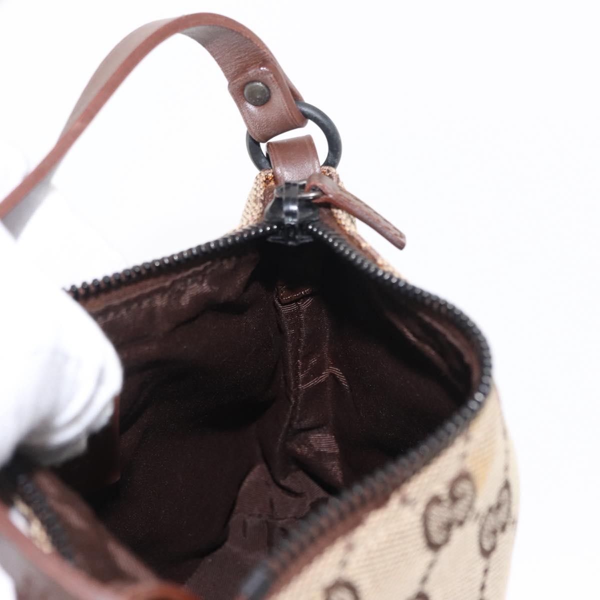 Gucci Abbey Canvas Leather, BEIGE, CANVAS, Shoulder bag