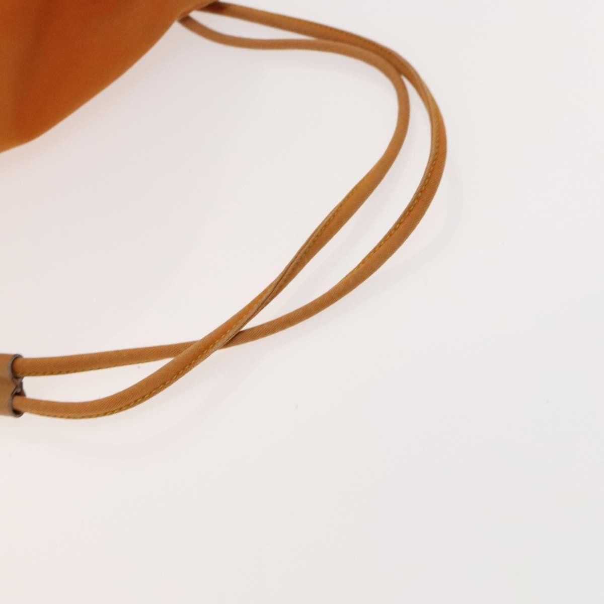 Hermes Polochon Mimile Drawstring Backpal Canvas, ORANGE, CANVAS, Backpack