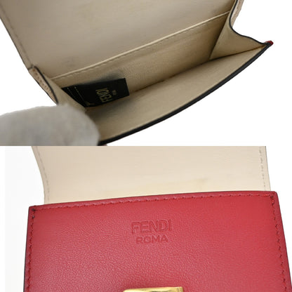 Fendi Peekaboo Wallet Leather, RED, LEATHER, Wallets