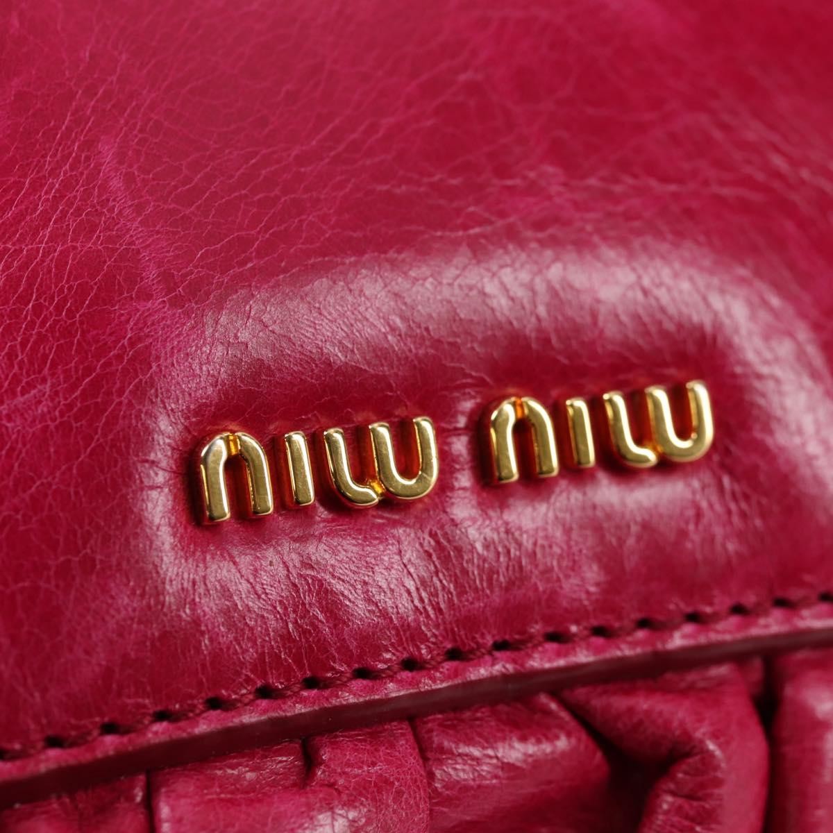 Miu Miu Shoulder Bag Leather, PINK, LEATHER, Shoulder bag