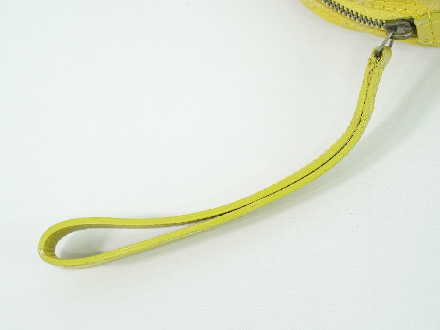 Chanel Travel Line Round Wristlet Nylon, YELLOW, CANVAS, Travel bag