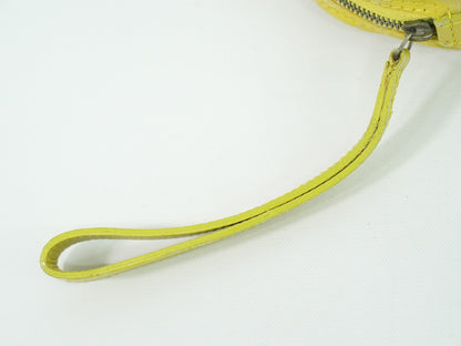 Chanel Travel Line Round Wristlet Nylon, YELLOW, CANVAS, Travel bag