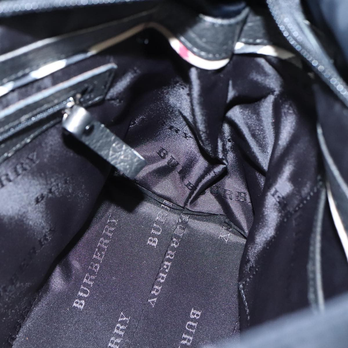 Burberry Vintage Shoulder Bag Nylon, BLACK, NYLON, Shoulder bag