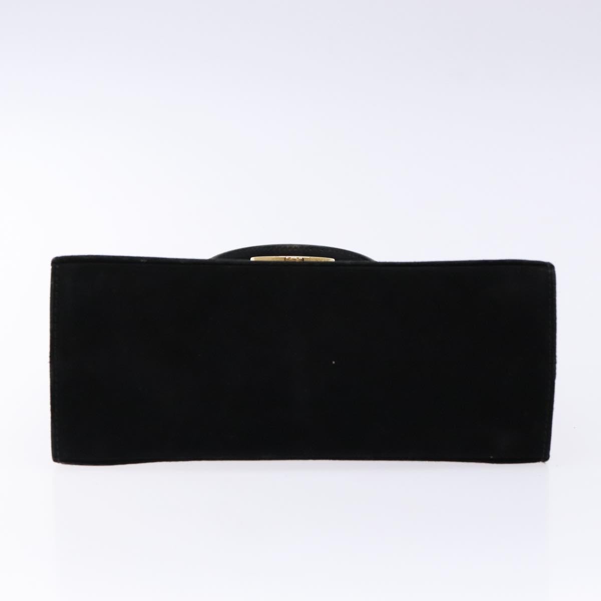 Salvatore Ferragamo Convertible Top Handle Bag Leather, BLACK, SUEDE, Handbag