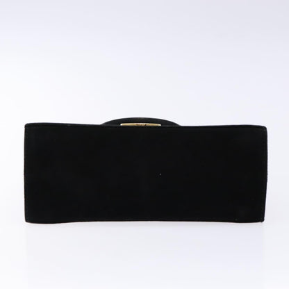 Salvatore Ferragamo Convertible Top Handle Bag Leather, BLACK, SUEDE, Handbag