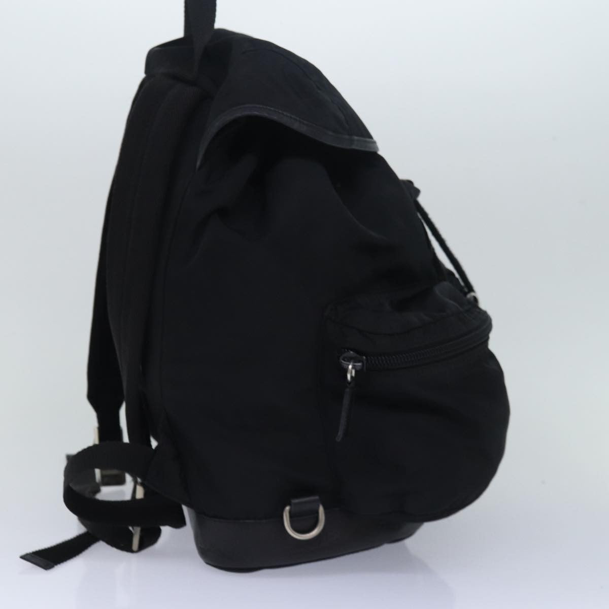 Prada Double Front Pocket Backpack Tessuto, BLACK, NYLON, Backpack