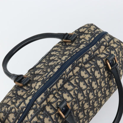Christian Dior Vintage Trotter Boston Bag Diorissimo Canvas, NAVY, CANVAS, Handbag