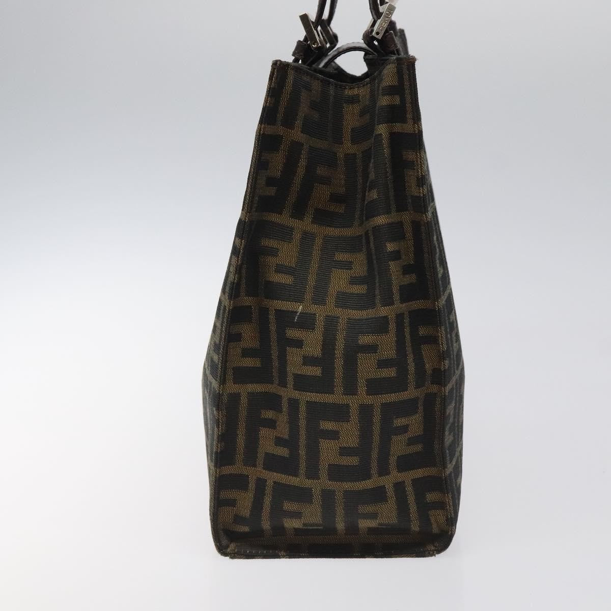 Fendi Zucca Tote bag FF motif, BLACK, CANVAS, Tote bag