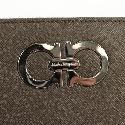 Salvatore Ferragamo Gancini Bifold Wallet Leather, GRAY, LEATHER, Wallets