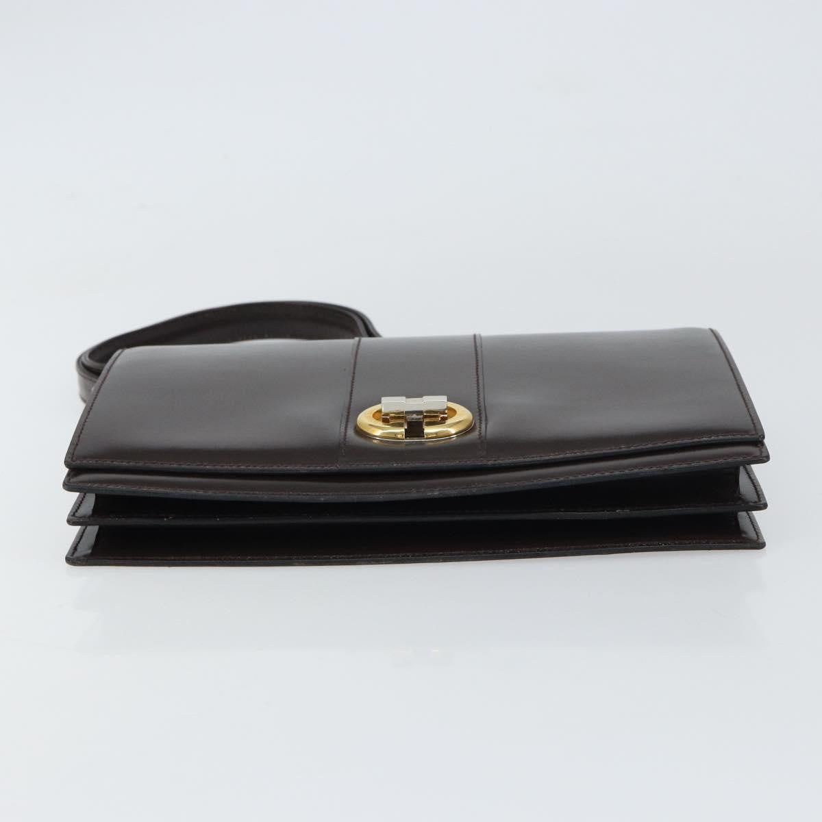 Gucci Vintage Shoulder Bag Leather, BROWN, LEATHER, Shoulder bag