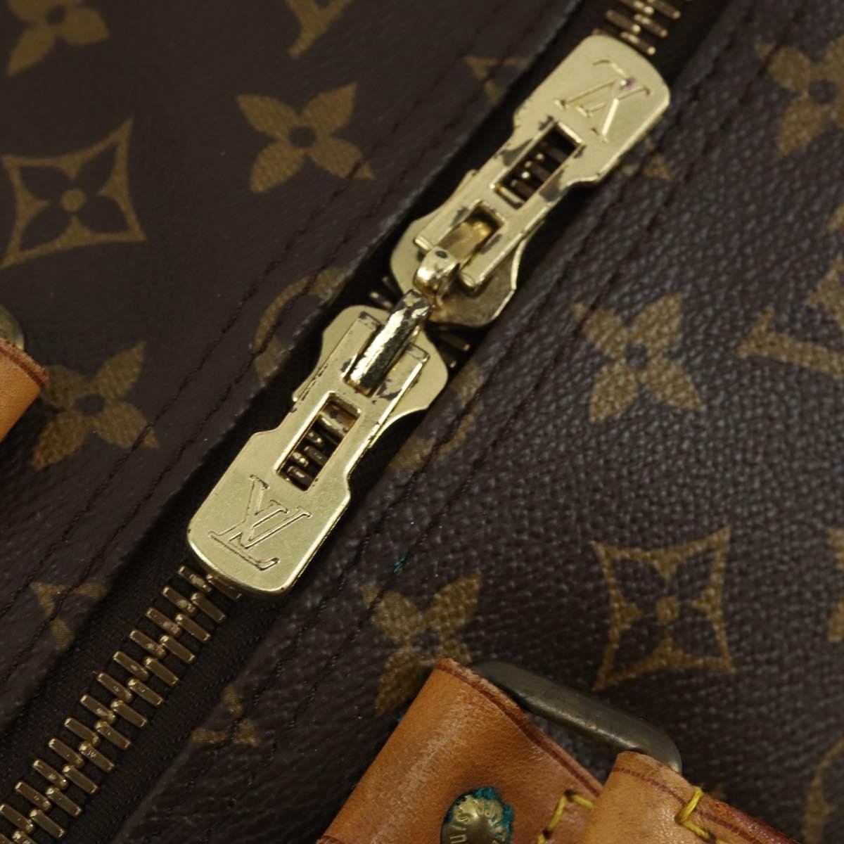 Louis Vuitton Keepall Bag Monogram Canvas, BROWN, CANVAS, Travel bag