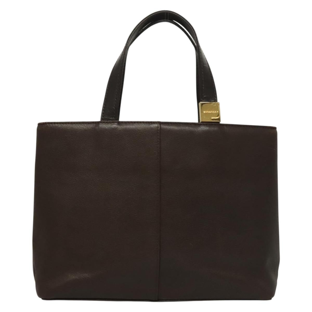 Burberry Vintage Handbag Leather, BROWN, LEATHER, Handbag