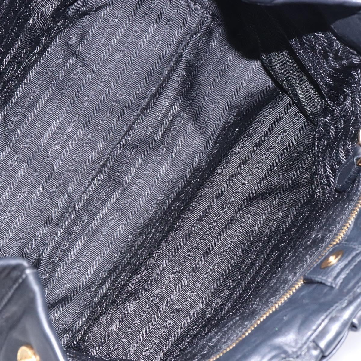 Prada Bow Tote Leather, BLACK, LEATHER, Handbag