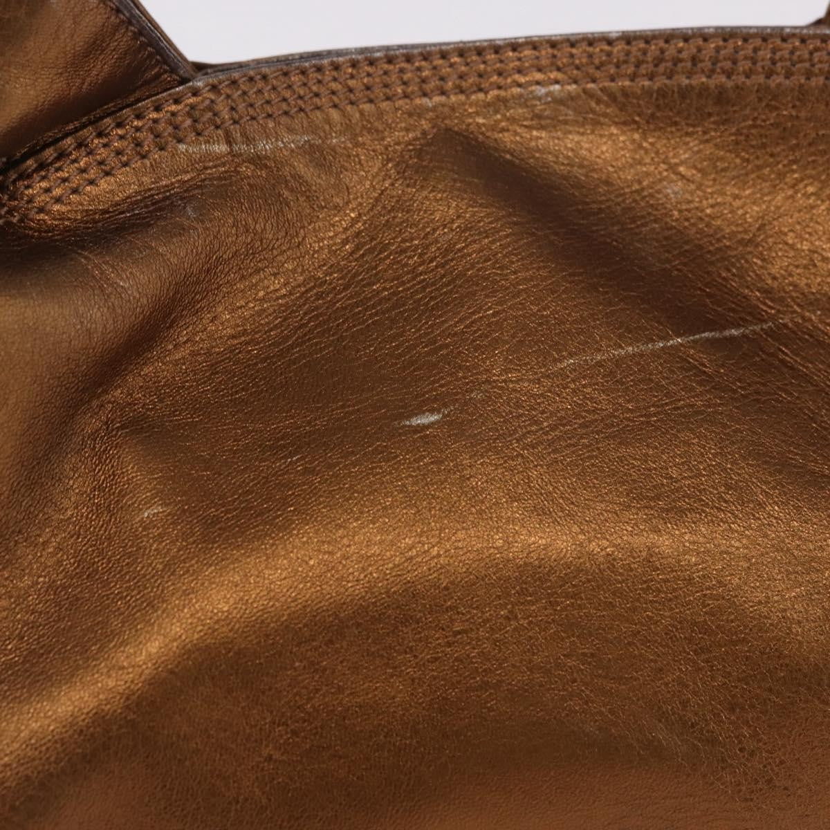 Loewe Anagram Logo Nappa Aire Hand Bag Leather, Gold, Leather, Handbag