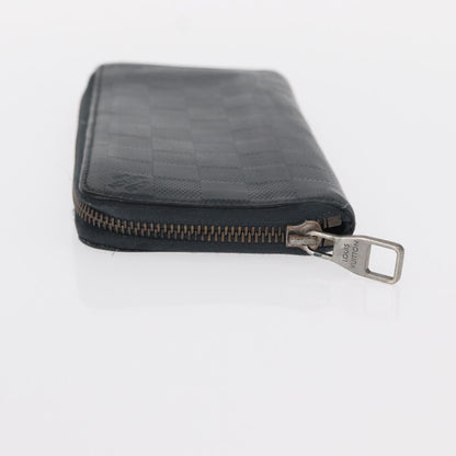 Louis Vuitton Zippy wallet vertical Damier Infini Leather, NAVY, LEATHER, Wallets