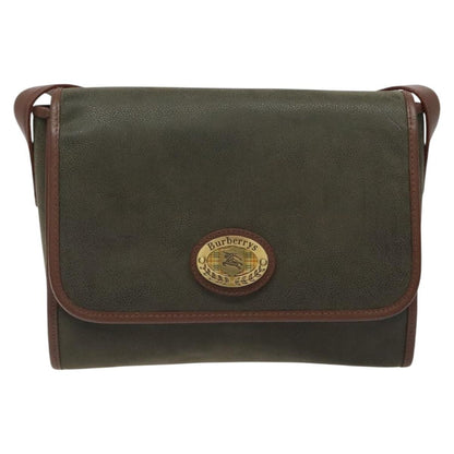 Burberry Vintage Shoulder Bag Suede, KHAKI, SUEDE, Shoulder bag
