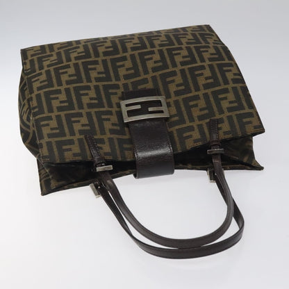 Fendi Zucca Tote bag FF motif, BLACK, CANVAS, Tote bag