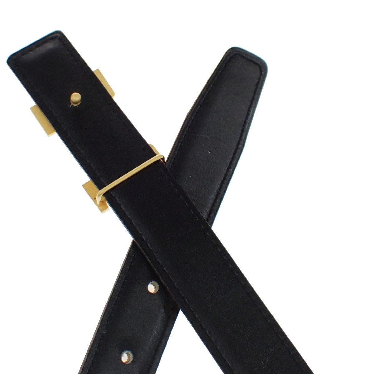 Hermes Constance Reversible Belt Leather, YELLOW, LEATHER, Belts