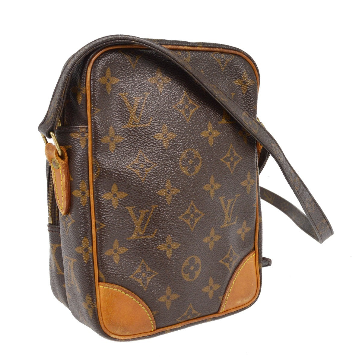 Louis Vuitton Amazone Bag Monogram Canvas, BROWN, CANVAS,LEATHER, Shoulder bag
