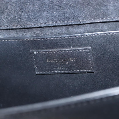 Saint Laurent Classic Monogram Tassel Crossbody Bag Suede, BLACK, SUEDE, Shoulder bag