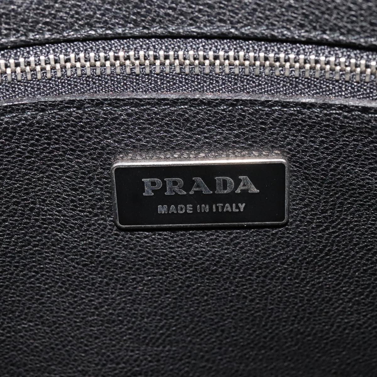 Prada Vintage Pouch Leather, BLACK, LEATHER, Clutche & pouche