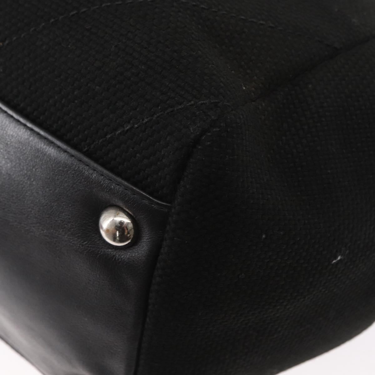 Chanel Vintage CC Charm Tote Chevron Canvas, BLACK, CANVAS, Tote bag