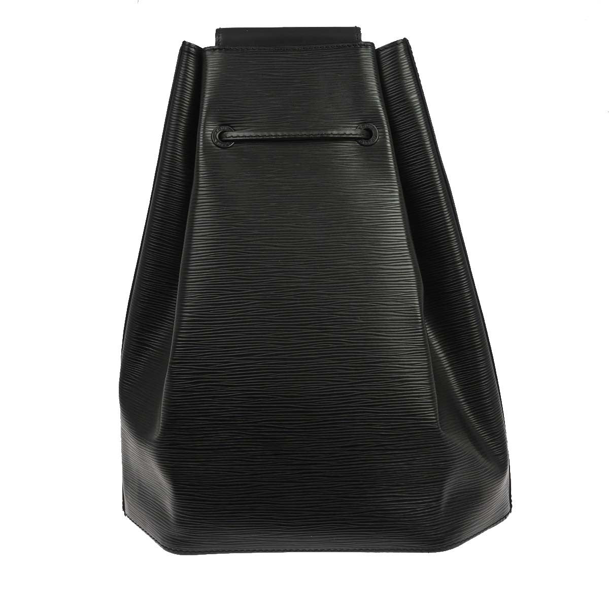 Louis Vuitton Sac a Dos Drawstring Backpack Epi Leather, Black, Leather, Backpack